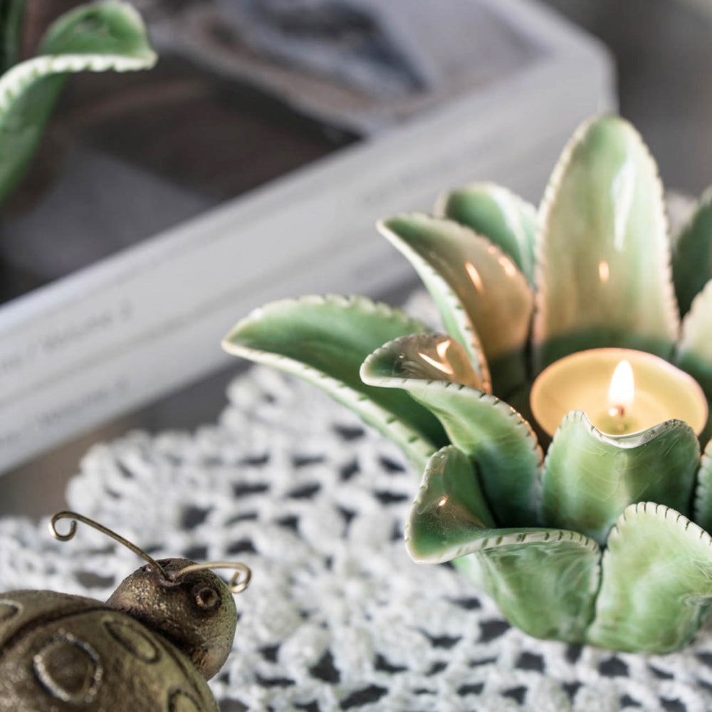 Succulent Tealight Holder Large - Green