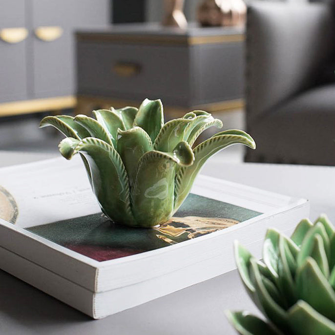 Succulent Tealight Holder Large - Green