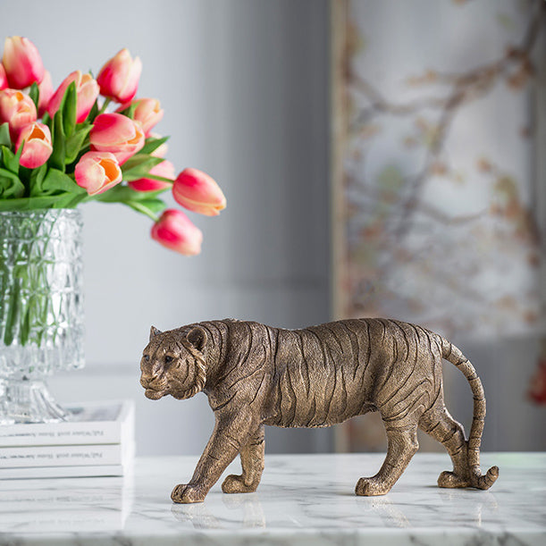 Sumatran Tiger Decorative Sculpture - Bronze