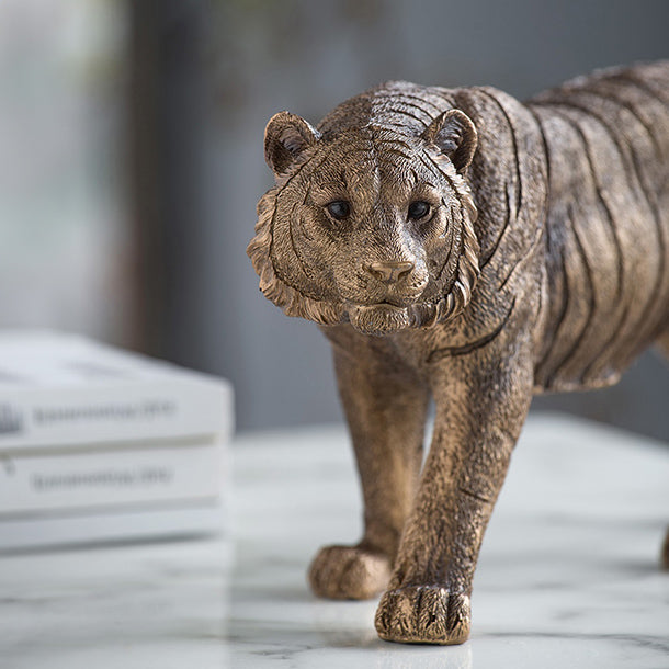 Sumatran Tiger Decorative Sculpture - Bronze