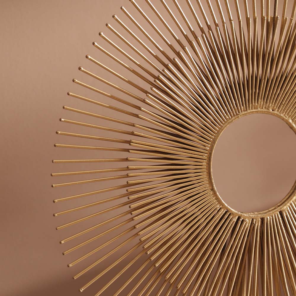 Sunburst Sculpture Large - Gold White