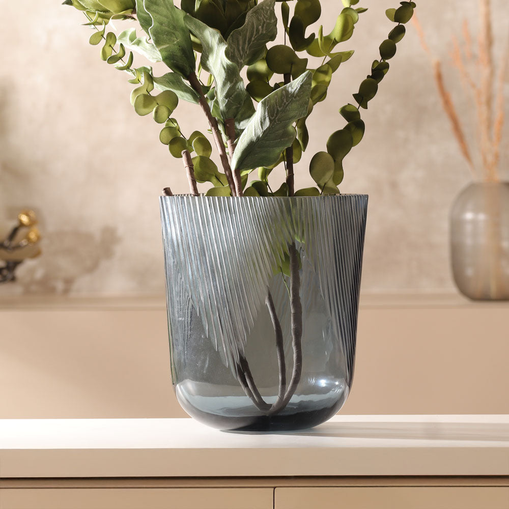 Suona Glass Vase Medium - Indigo Blue