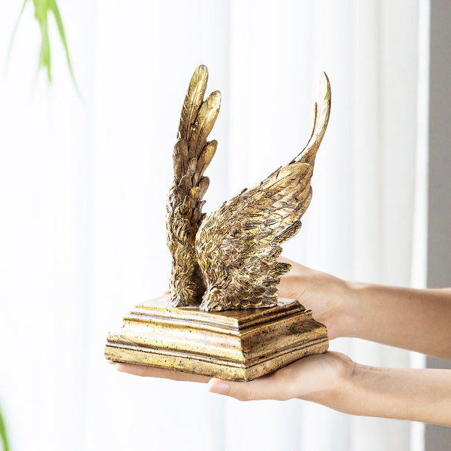 Swan Wings Antique Bookends, Set of 2 - Bronze