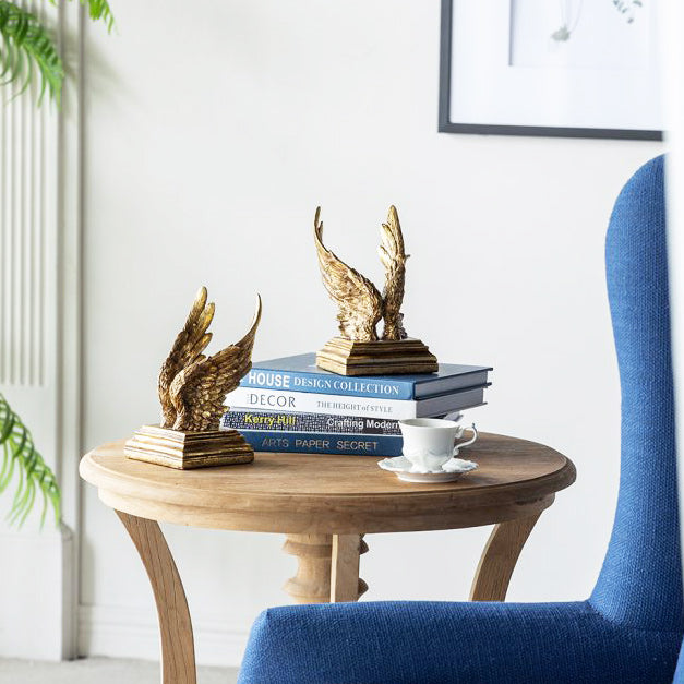 Swan Wings Antique Bookends, Set of 2 - Bronze
