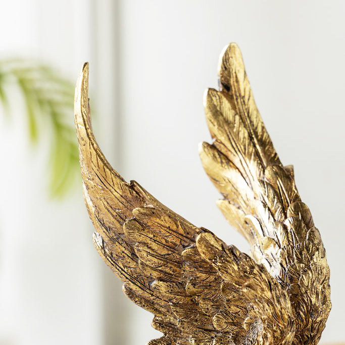 Swan Wings Antique Bookends, Set of 2 - Bronze