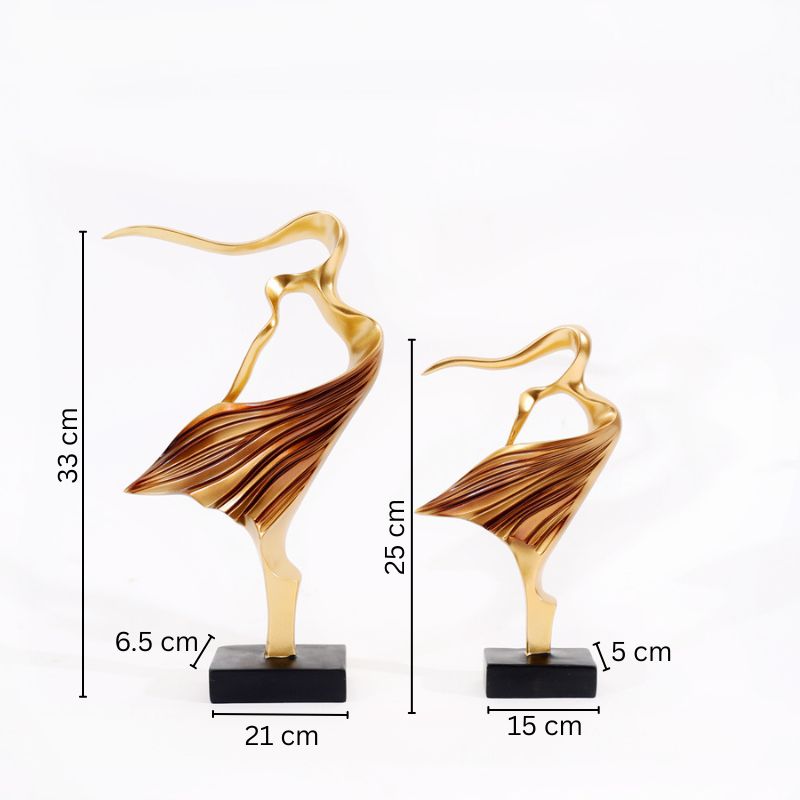 Sway Decorative Sculptures, Set of 2 - Gold