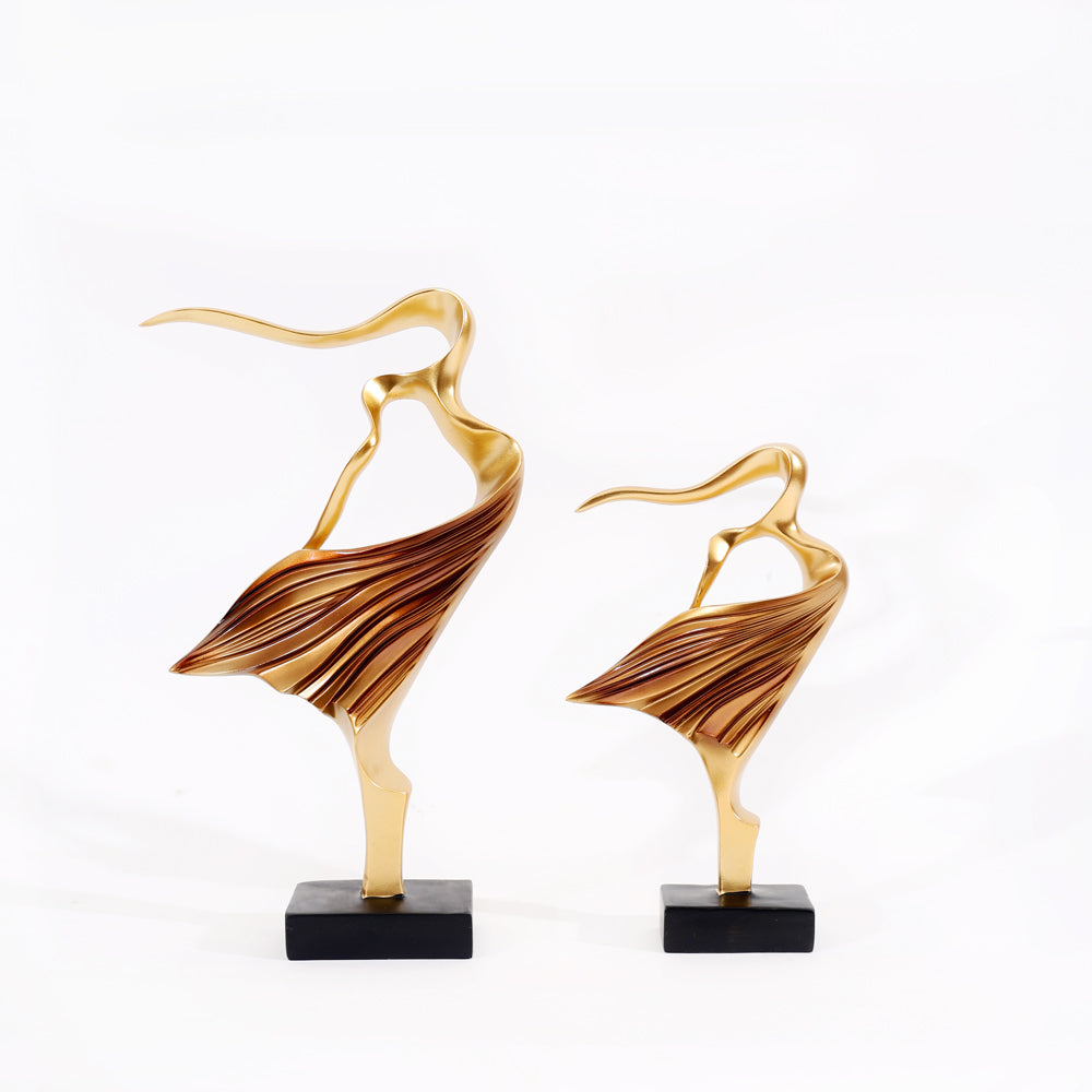 Sway Decorative Sculptures, Set of 2 - Gold