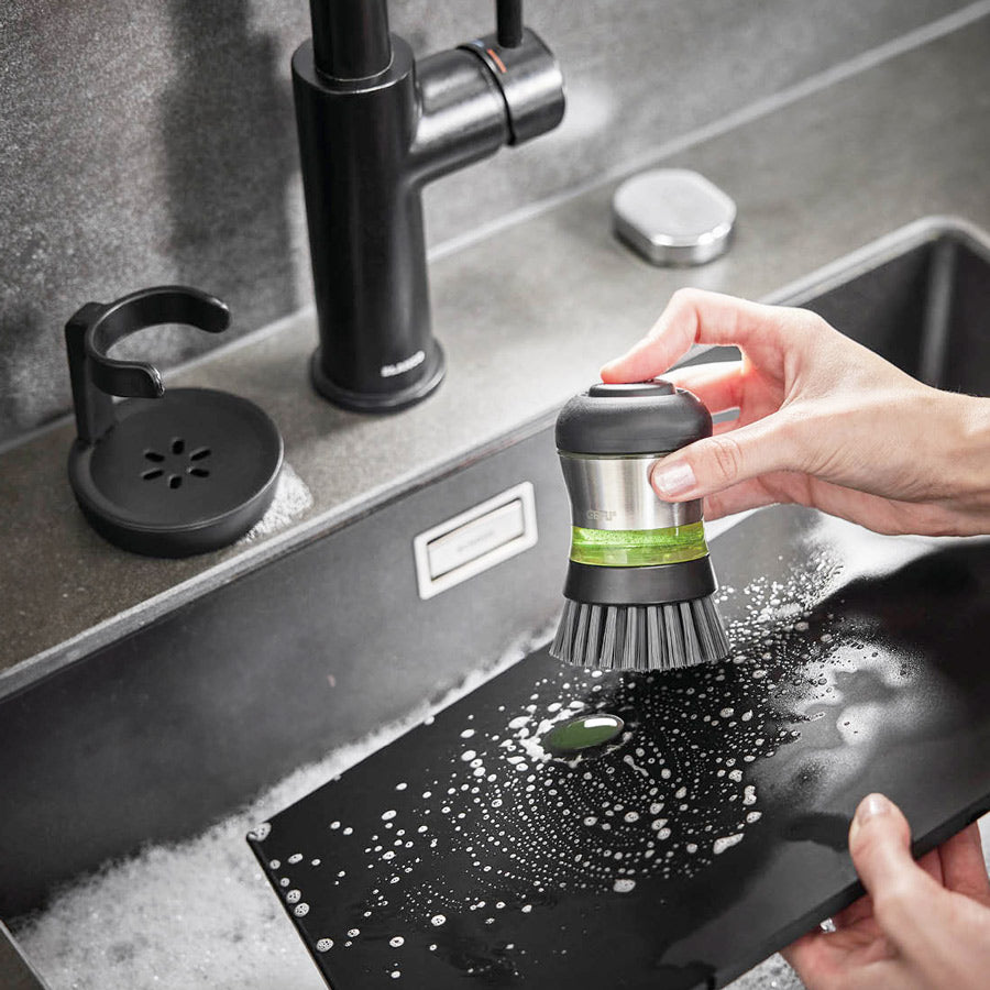 Swift Soap Dispensing Dish Brush with Drainer