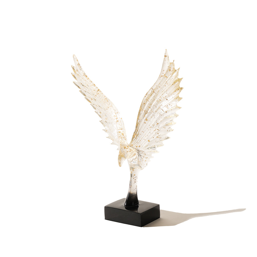 Swooping Eagle Sculpture Large - Speckled Gold