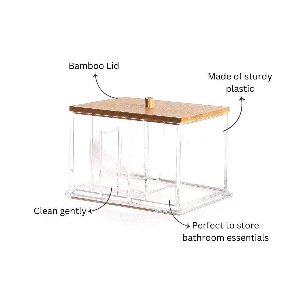 Tabz Multi-compartment Storage Jar with Bamboo Lid - Medium