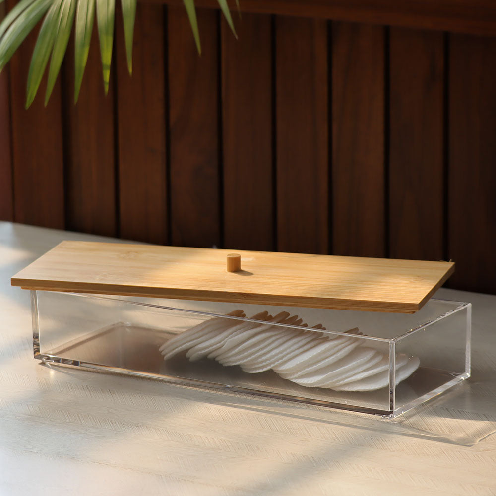 Tabz Rectangle Storage Jar with Bamboo Lid - Long