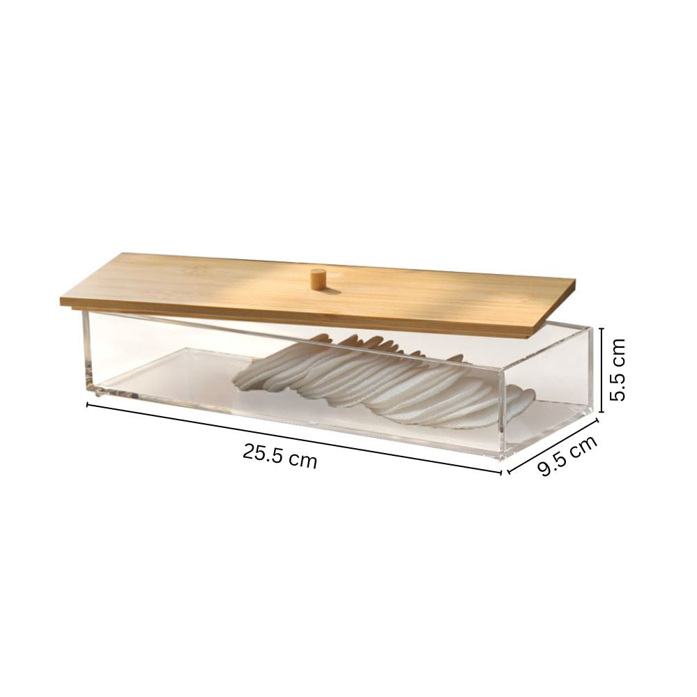 Tabz Rectangle Storage Jar with Bamboo Lid - Long