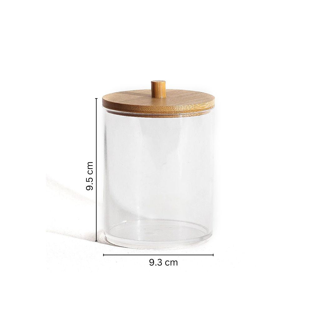 Tabz Round Storage Jar with Bamboo Lid - Medium