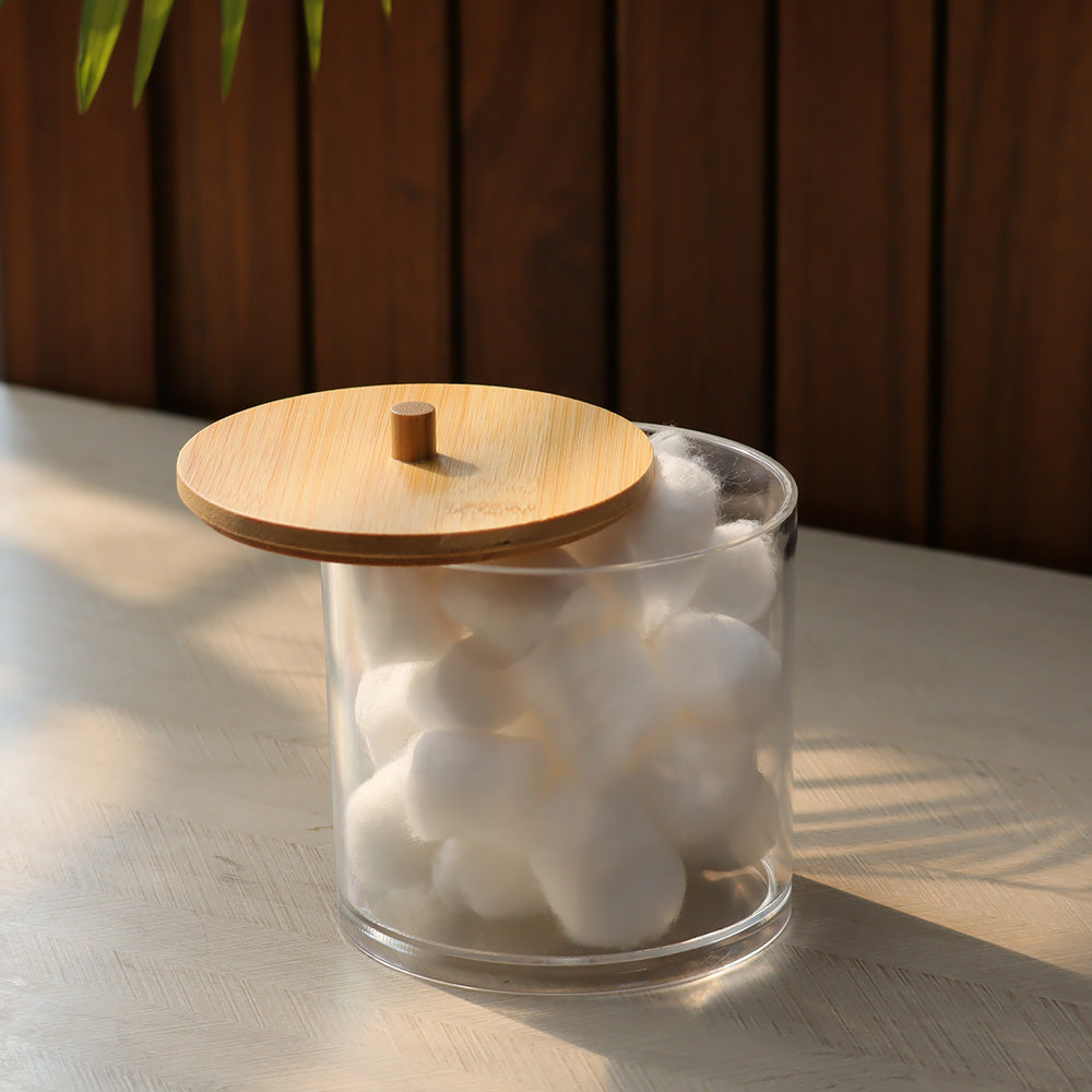 Tabz Round Storage Jar with Bamboo Lid - Medium