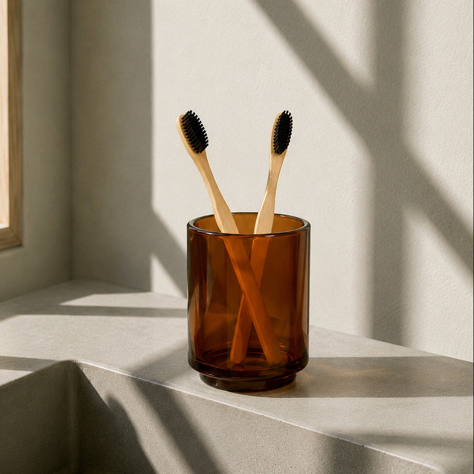 Tada Toothbrush Tumbler - Brown