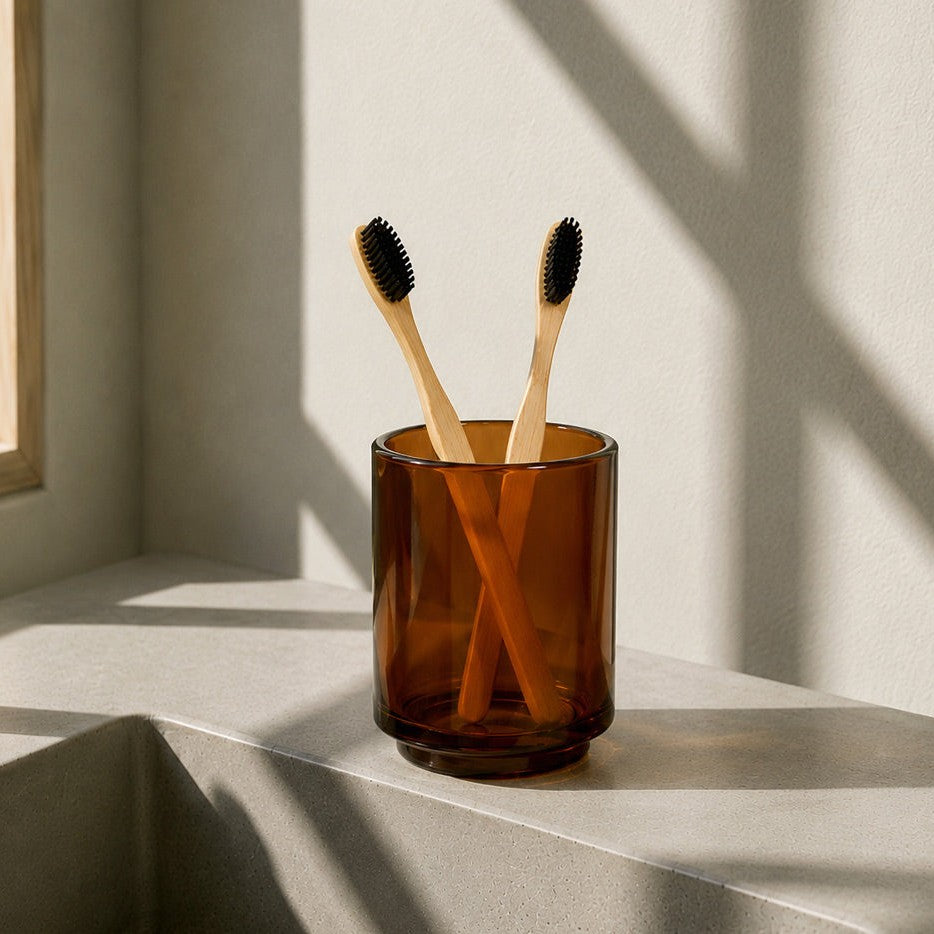 Tada Toothbrush Tumbler - Brown