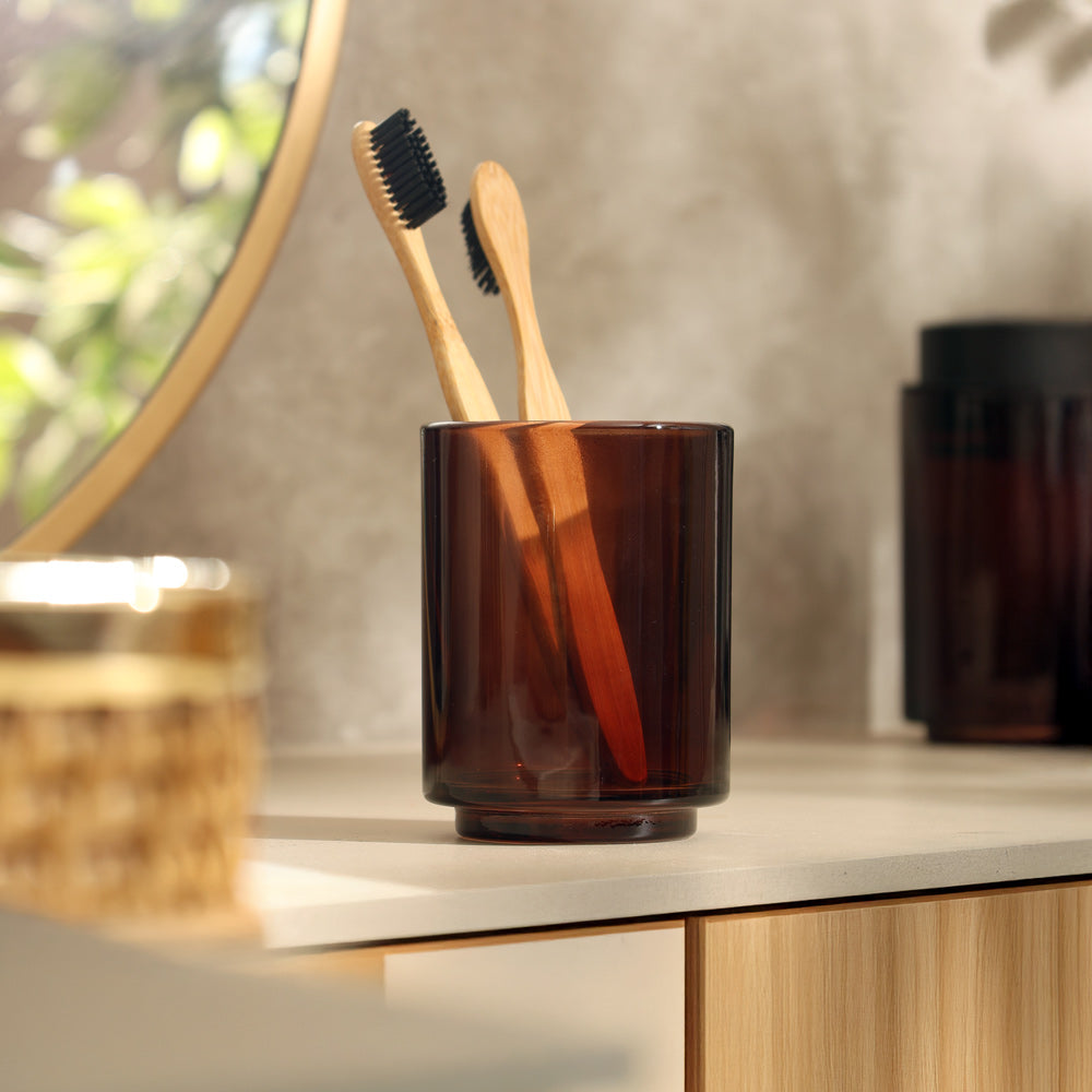 Tada Toothbrush Tumbler - Brown