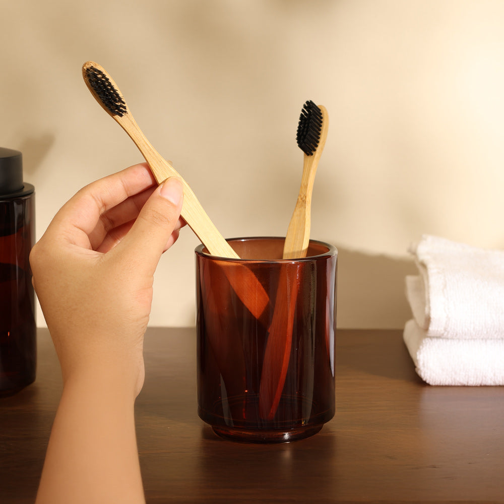 Tada Toothbrush Tumbler - Brown