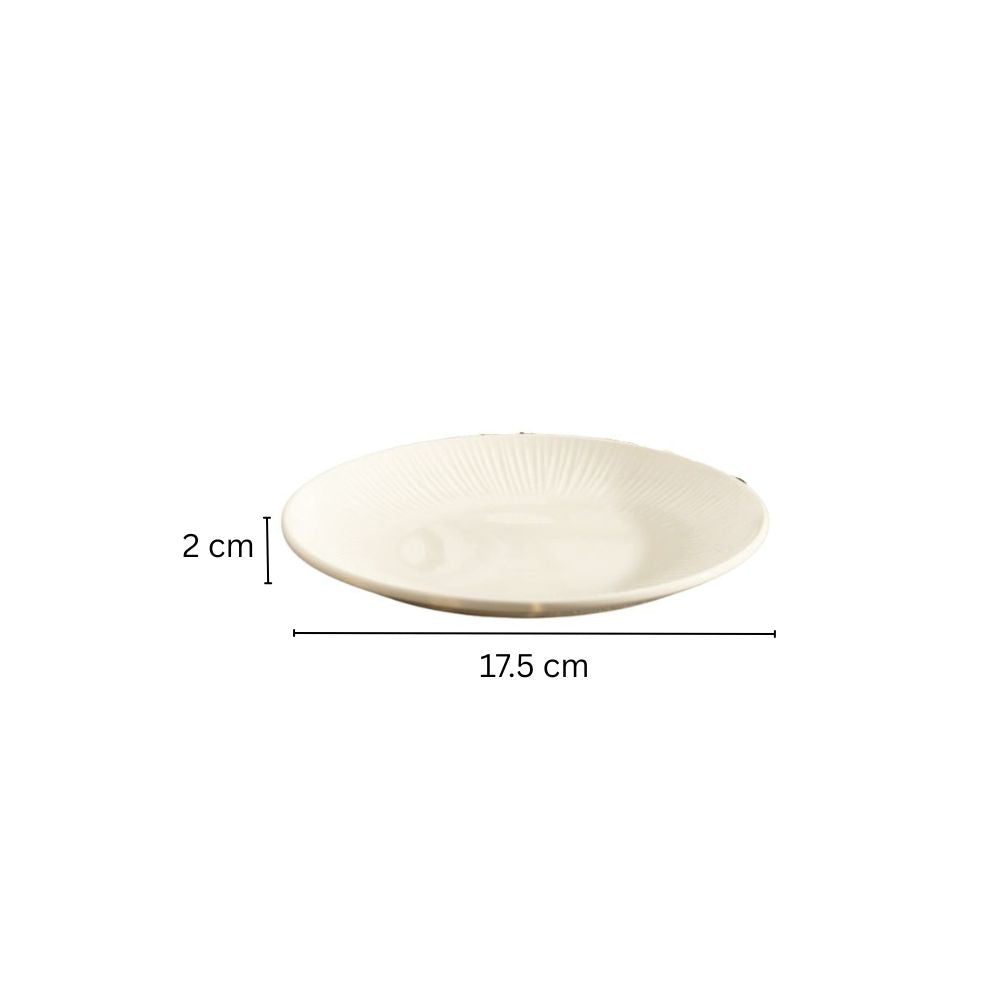 Talia Quarter Plate - Ivory