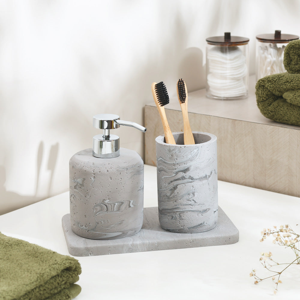 Talon 3-piece Bathroom Set - Stone Grey