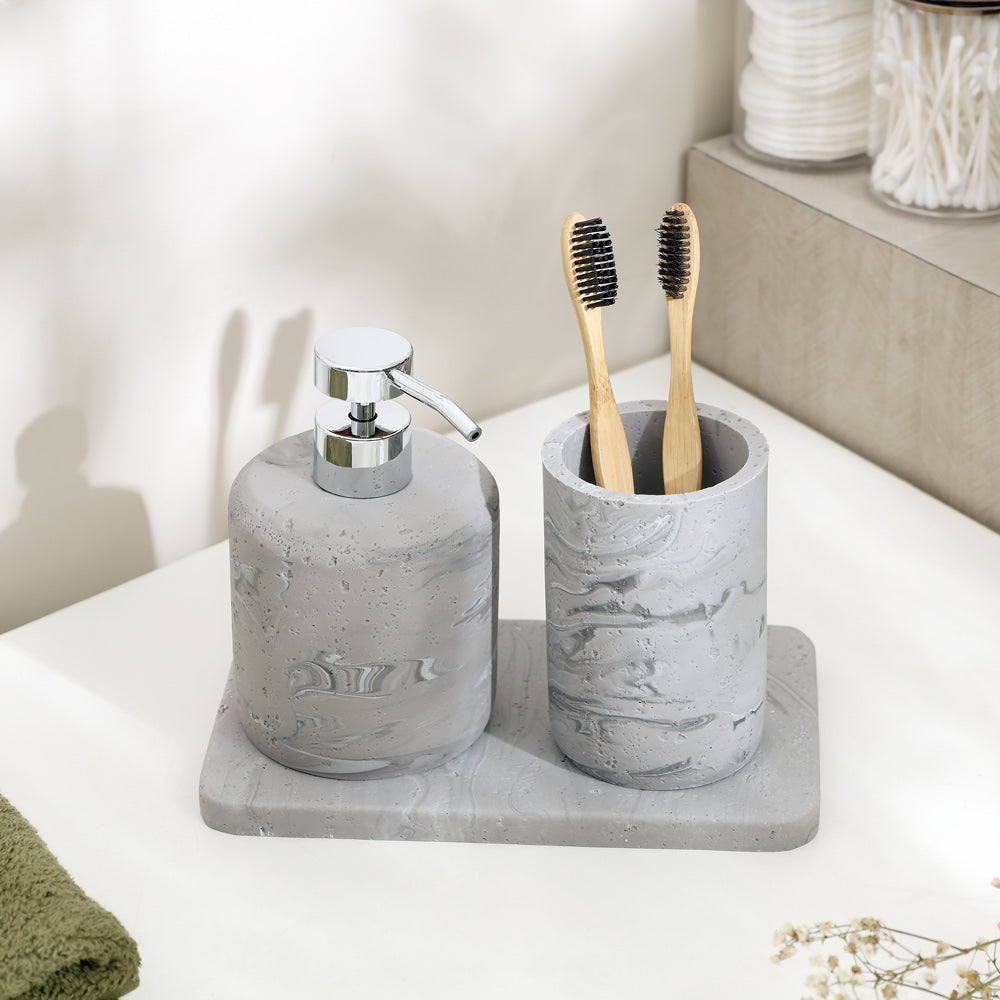 Talon 3-piece Bathroom Set - Stone Grey