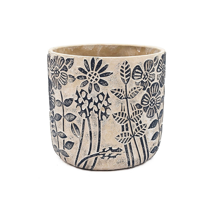 Tao Concrete Planters, Set of 2 - Blue Poppy