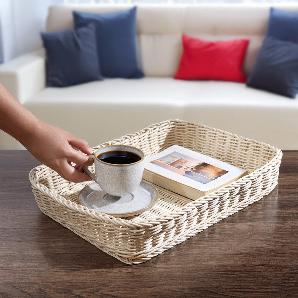 Tate Rectangular Basket Large - Ivory