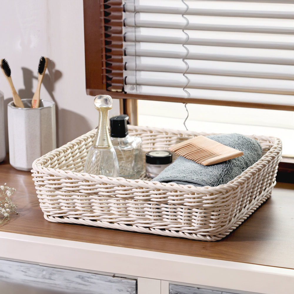 Tate Square Basket Medium - Ivory