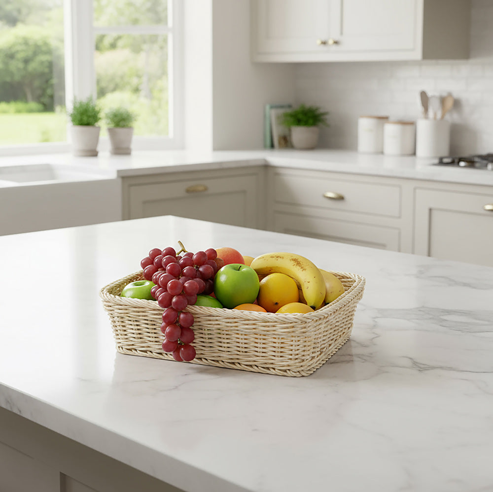 Tate Square Basket Medium - Ivory