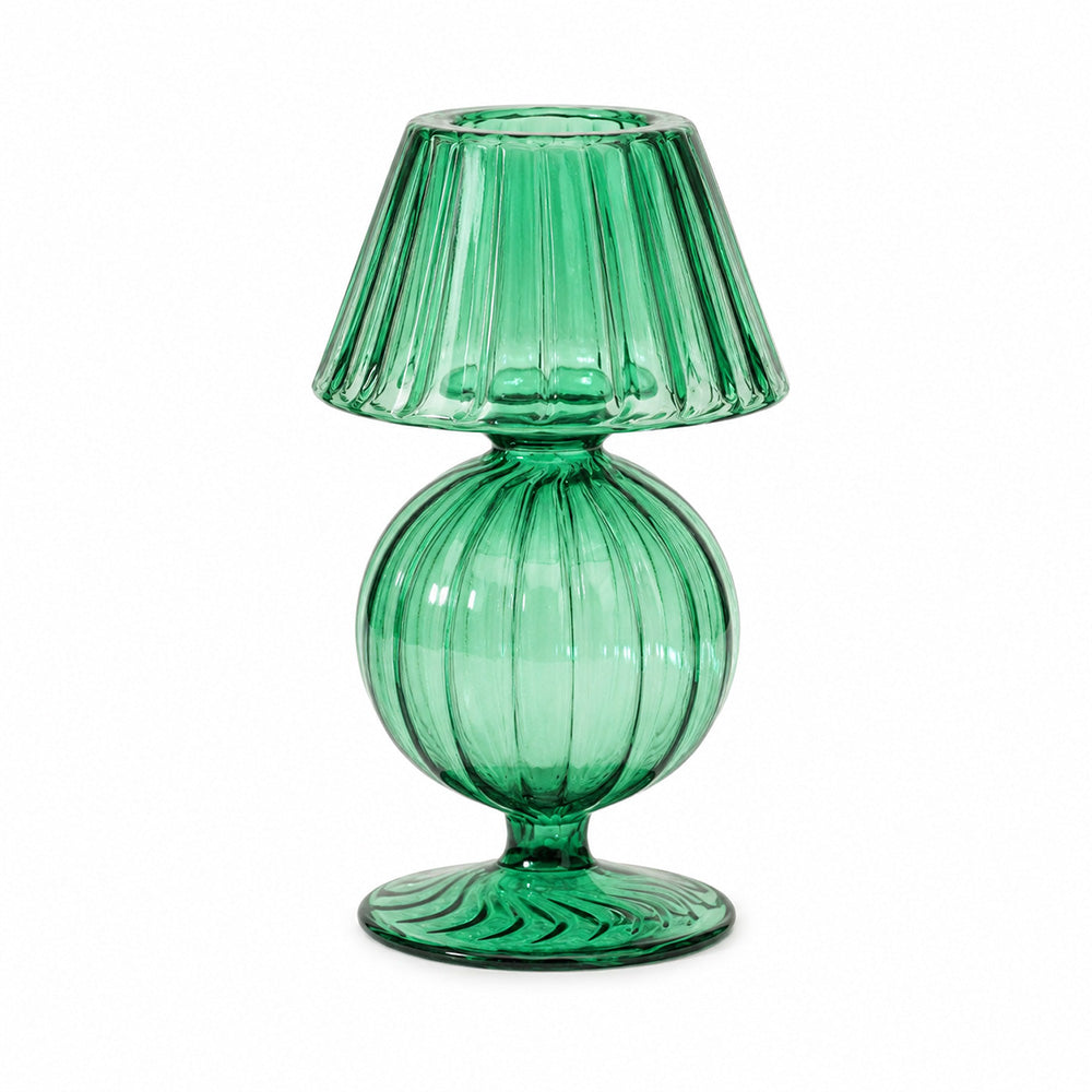 Tavira Glass Tealight Holder Lamp - Teal