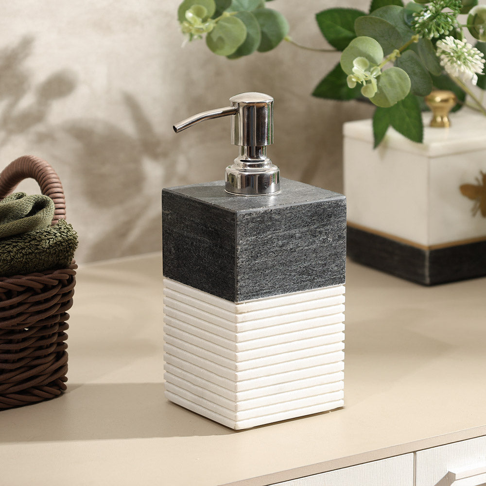 Tazo Marble Soap Dispenser - Black White