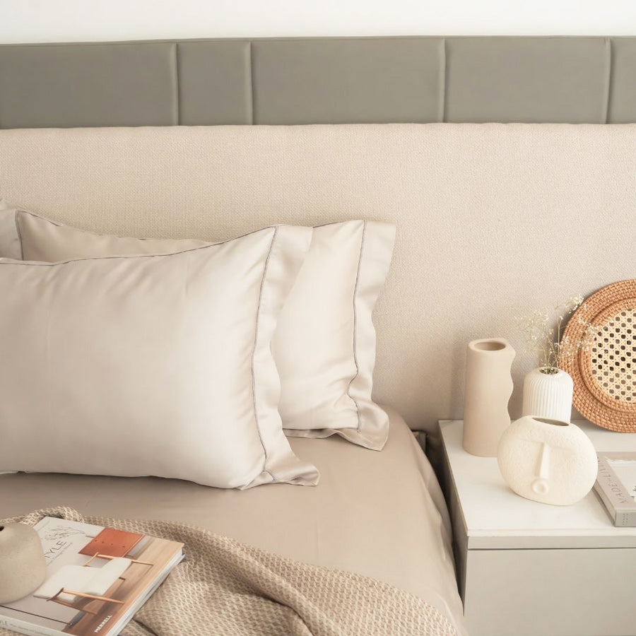 Tencel Bedsheet Set - Eggshell Grey