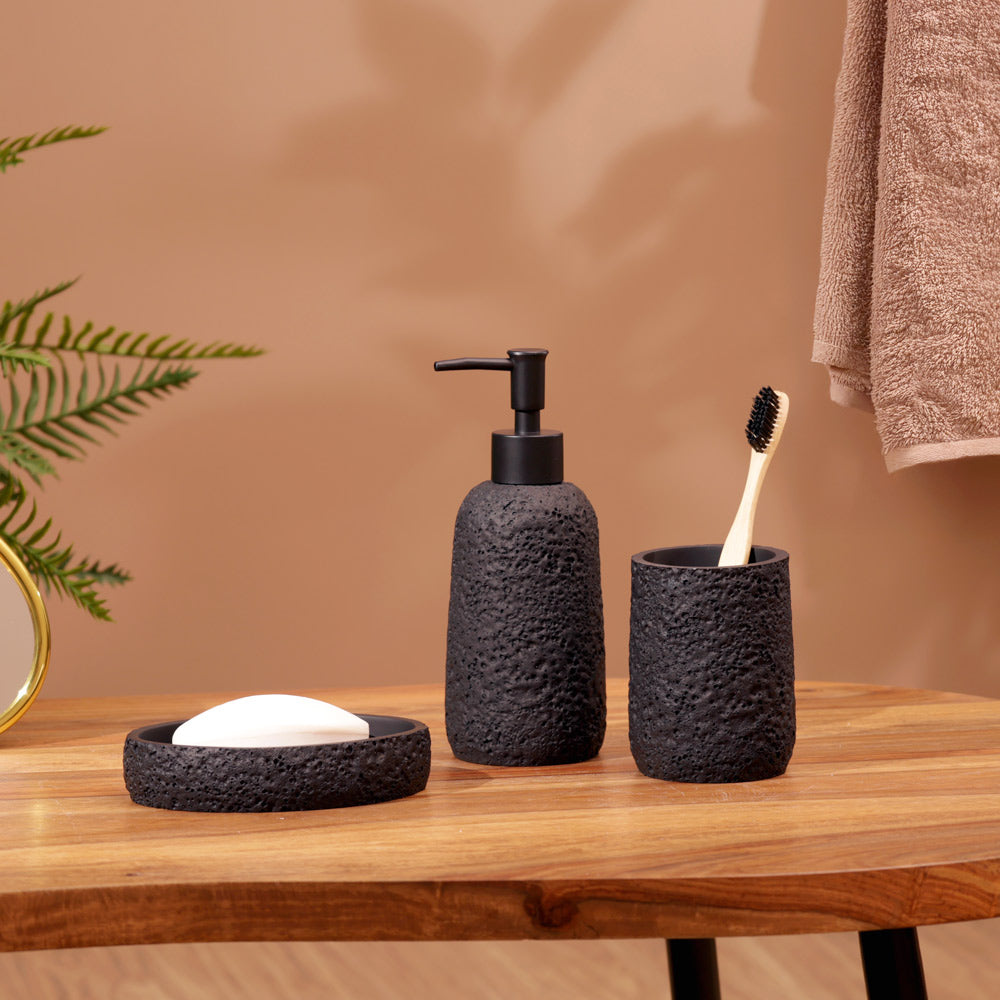 Terra 3-piece Bathroom Set - Black