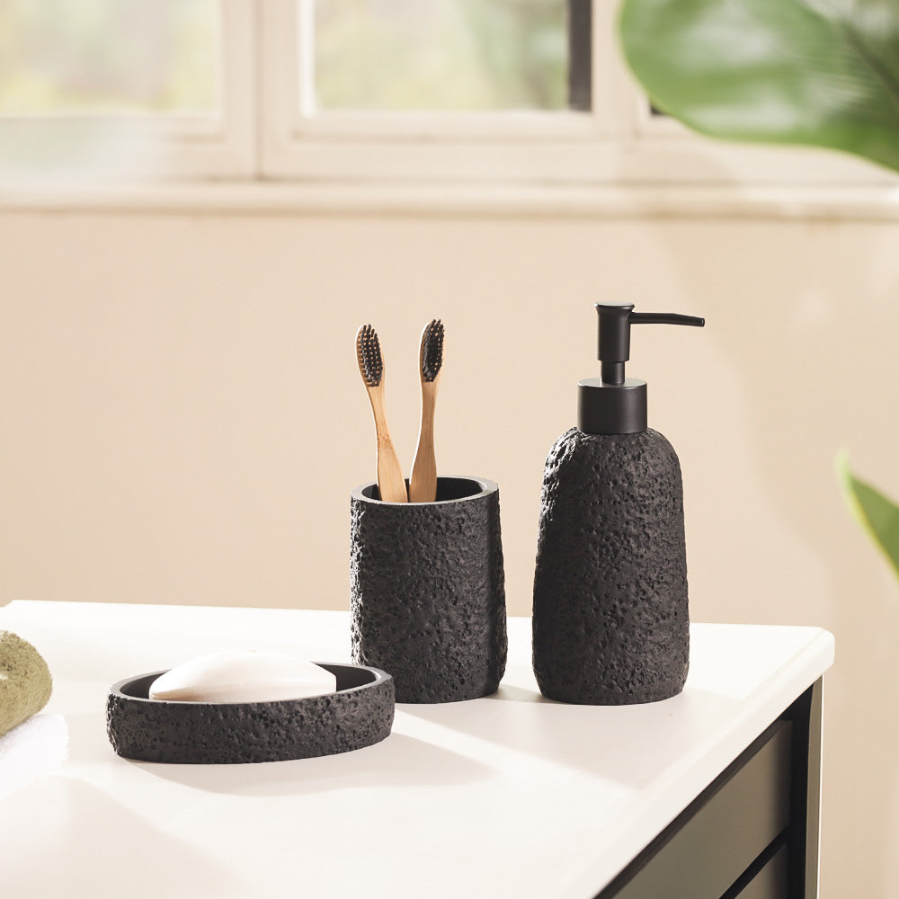 Terra 3-piece Bathroom Set - Black
