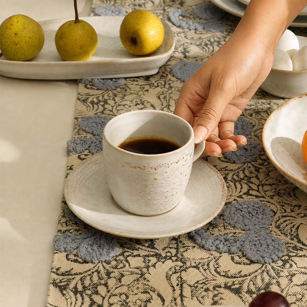 Terra Cup and Saucer Set - Blue Eye Gold