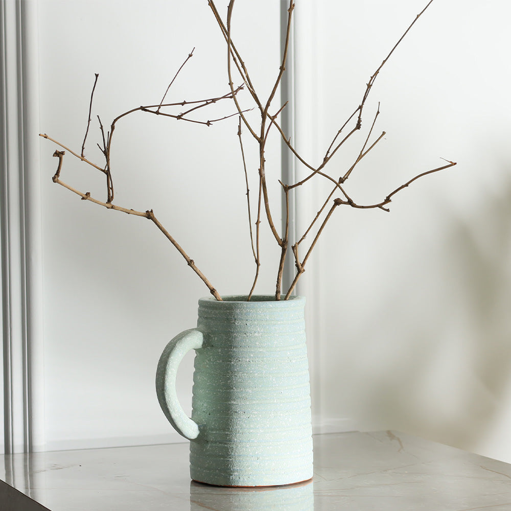 Thalassa Ribbed Water Jug 900ml - Turquoise