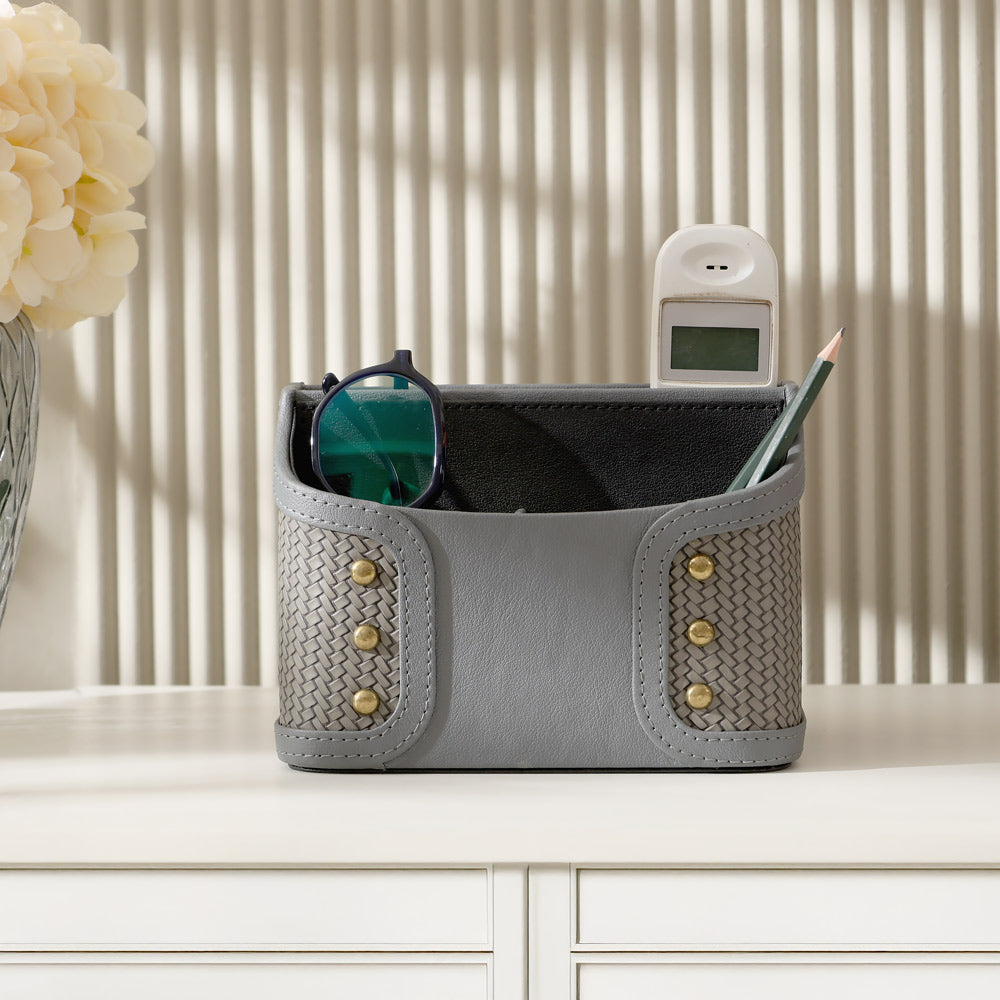 Leah Studded Multi-compartment Organiser - Dark Grey