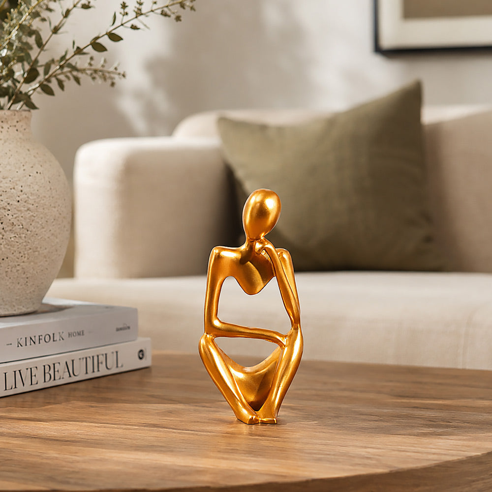 The Thinker Decorative Sculpture Small - Gold