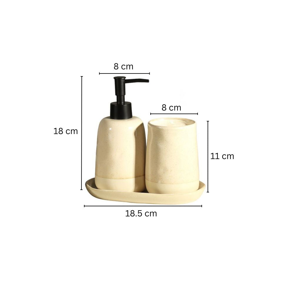 Theo 3-piece Bathroom Set - Sandy Beige