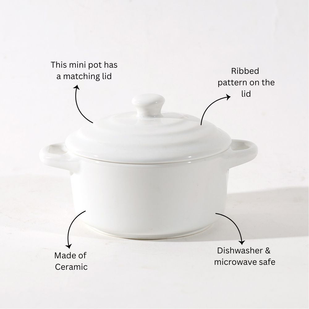 Therma Ceramic Serving Pot Mini - White