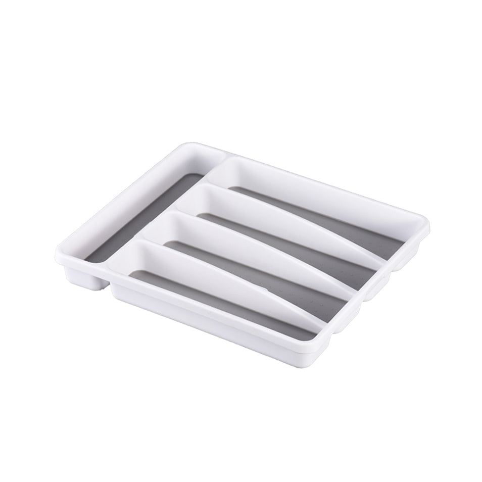 Tidy Cutlery Tray Medium - White Grey