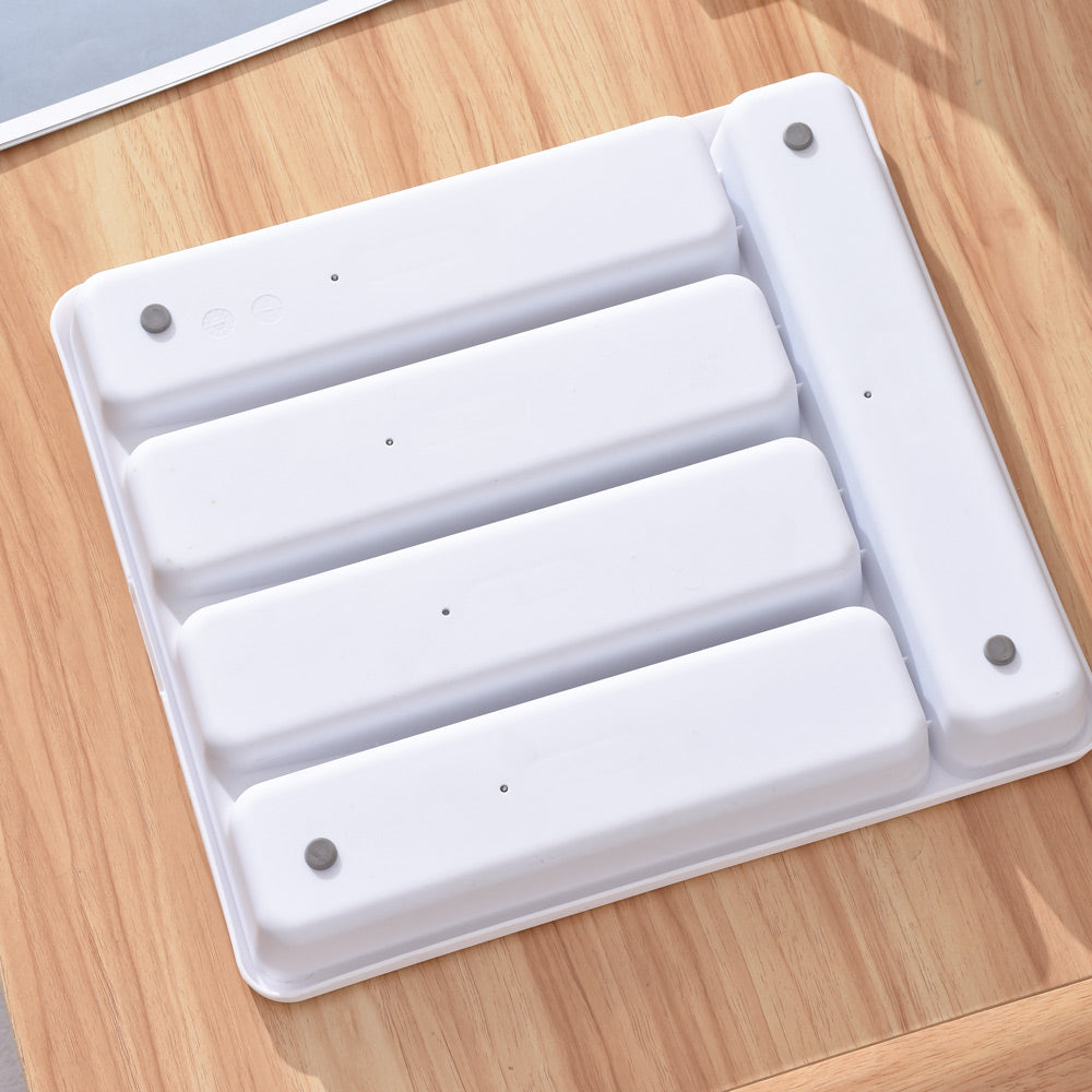 Tidy Cutlery Tray Medium - White Grey
