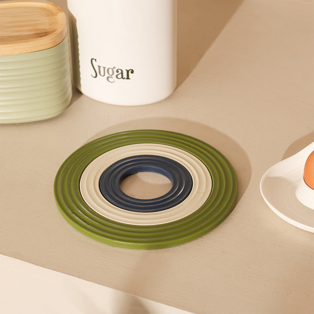 Tierra 3-in-1 Ring Trivets - Avocado Green