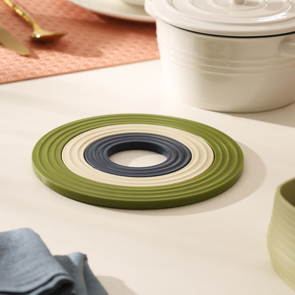 Tierra 3-in-1 Ring Trivets - Avocado Green