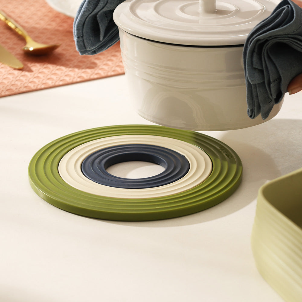 Tierra 3-in-1 Ring Trivets - Avocado Green