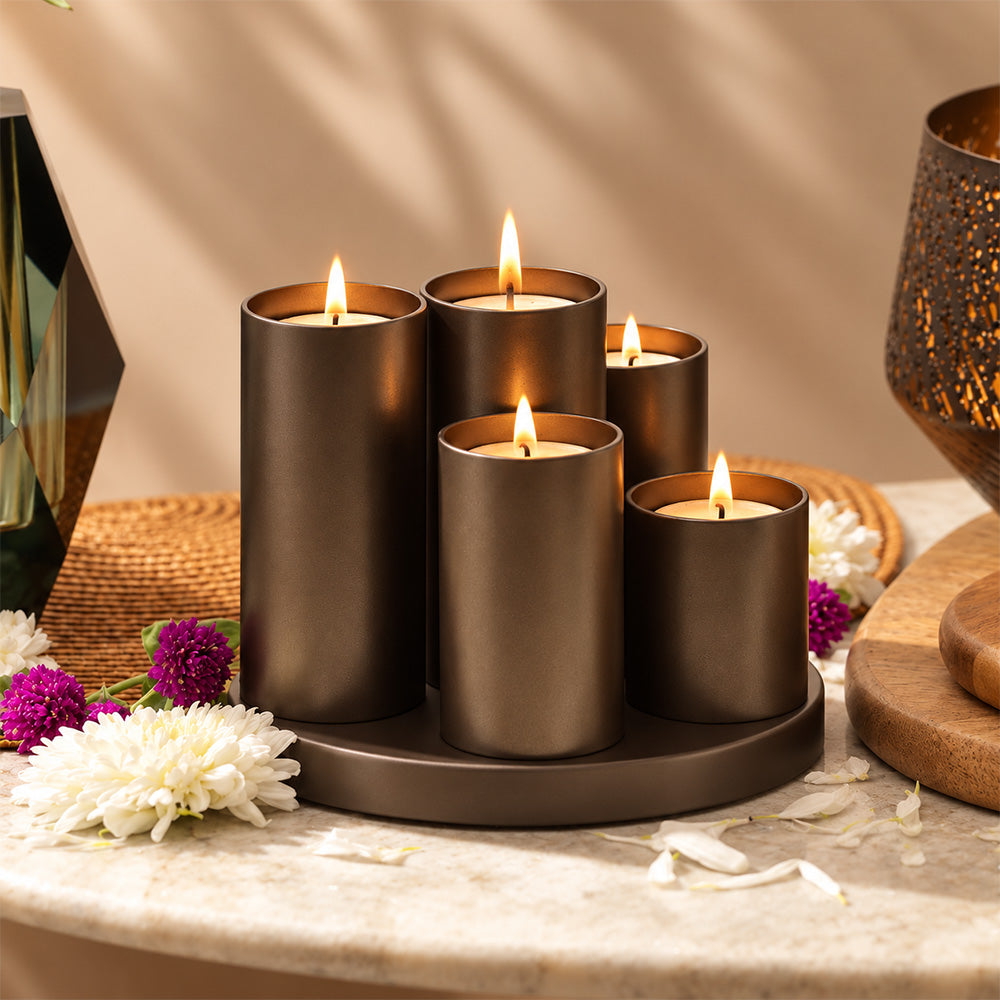 Tirol Iron Multi Tealight Holder - Pewter