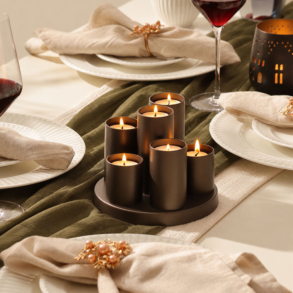 Tirol Iron Multi Tealight Holder - Pewter