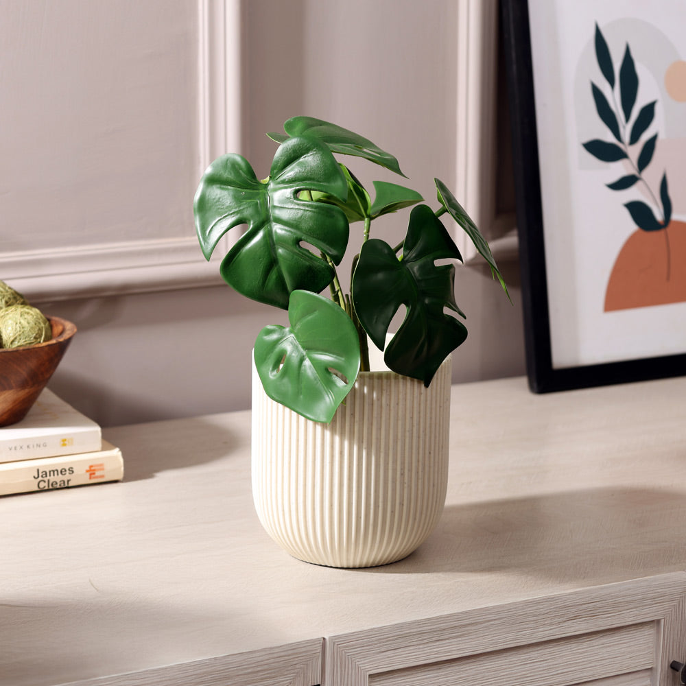 Toro Barrel Planter Small - Speckled White