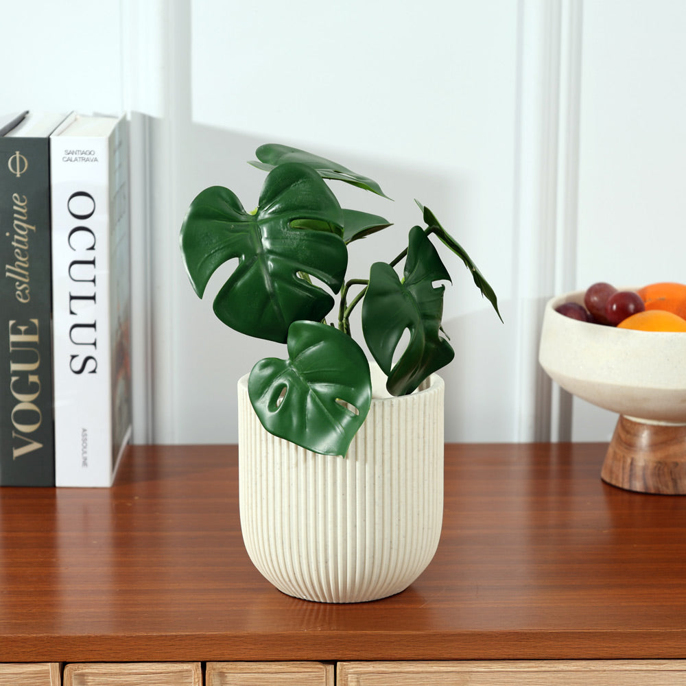 Toro Barrel Planter Small - Speckled White