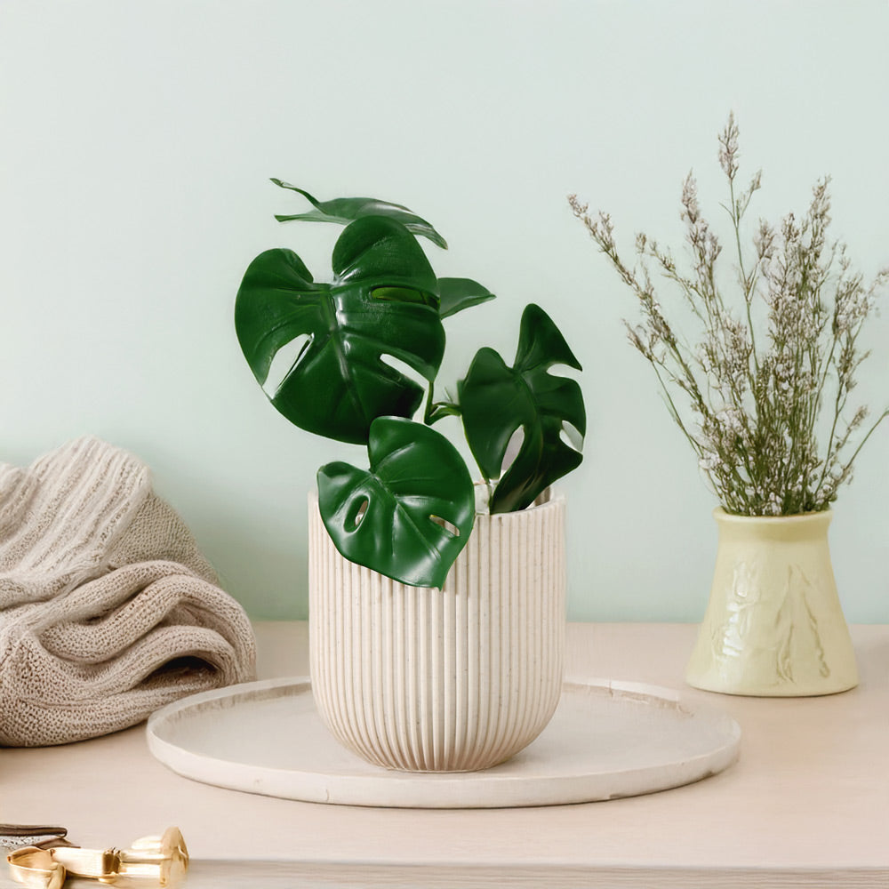 Toro Barrel Planter Small - Speckled White